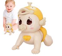 Genérico Krabbelpuppe Mit Sound & Licht - Krabbelspielzeug Für Babys | -Bewegungsspielzeug Pädagogische Lernpuppe Interaktives Babyspielzeug Umweltfreundliches Material, 13cm, 1 Stück