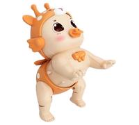 Genérico Krabbelpuppe Mit Sound & Licht - Krabbelspielzeug Für Babys | -Bewegungsspielzeug Pädagogische Lernpuppe Interaktives Babyspielzeug Umweltfreundliches Material, 13cm, 1 Stück