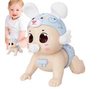 Genérico Krabbelpuppe Mit Sound & Licht - Krabbelspielzeug Für Babys | -Bewegungsspielzeug Pädagogische Lernpuppe Interaktives Babyspielzeug Umweltfreundliches Material, 13cm, 1 Stück