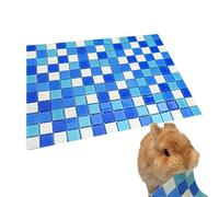 Genérico Kühlmatte Kleine Tiere 30x30cm - Sommer Kühlpad Welpe Kaninchen | Glas Verstärkt Beißfest Kühlmatte | Tragbares Tierbett Für Käfig Auto Zuhause Innen Außen Leicht 200g