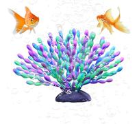 Genérico Künstliche Aquariendekoration | Lebendige Korallenriff-Figur aus Silikon | Lebensechte Aquarium-Dekoration | Für Zuhause, Büro, Café, Hotel, Klassenzimmer, Studio, Aquarienausstellung