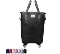 Genérico Kulken Travel Bag with Wheels, 2025 New Large Capacity Travel Bag - Tote with Storage Space (Black)