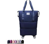 Genérico Kulken Travel Bag with Wheels, 2025 New Large Capacity Travel Bag - Tote with Storage Space (Dark Blue)