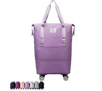 Genérico Kulken Travel Bag with Wheels, 2025 New Large Capacity Travel Bag - Tote with Storage Space (Purple)