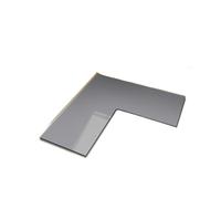 Generico L-Shaped Diatom Mud Mat Solid Color Anti Slip Quick Dry Bathroom Kitchen Rug(Gray-120x120x45cm)