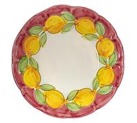 Generico La Maison Unique: Plato hondo de 23,5 cm de cerámica vietrestre pintado a mano - Decoración de limones tradicional - Estilo costa de Amalfi - Fabricado en Italia 1002261049