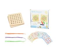 Genérico Lacing Toy - Wooden Fine Motor Threading Toy, Early Learning Activity, Interactive Hands-On Skill Development, Durablee Portable Educational Playset | Preschool Home Classroom Travel