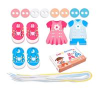 Generico Lacking Toy - Kit de Aprendizaje temprano para filminar | Educational Fine Motor Skill Training Toy to Button, Fiblle, Zip, Tie, Travel Activity Playset for Boys Girls Preescolar a