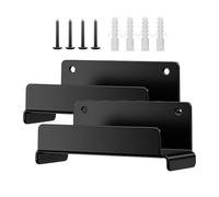 Genérico Ladder Hanger set of 2 For Garage Wall, Ladder Holder with Screws Steel Mount, Space Saving Storage Hook, 12 Inches Heavy Duty Steel Bracket with Anti-Slip Feature, Steels Organizer