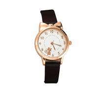 Genérico Ladies Quartz Casual Korean Trendy Design Fashion Latest Cat White Watch Women's Watch Fósil Inteligente Relojes Relojes (Black, One Size)