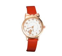 Genérico Ladies Quartz Casual Korean Trendy Design Fashion Latest Cat White Watch Women's Watch Fósil Inteligente Relojes Relojes (Red, One Size)