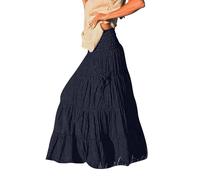 Genérico Ladies Skirts In Clearance Falda Plisada Midi Faldas Largas para Mujer Falda De Cintura Alta Larga con Bolsillos Pareos Mujer Elasticas Boho
