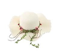 Genérico ladrón de sol protector solar sombrero mujer verano playa torre sandalia sombrero onda sombrero sombrero sombrero esquí doble, blanco, Talla única