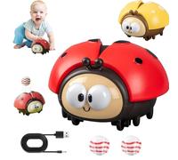 Genérico Ladybug Air Toy,Ladybug Airball Toy with 2 Balls,Ladybugs Floating Ball Game,Interactive Safe Kit,Training Educational Toys,USB Rechargeable,Sensory Toys for Children Under 5 Years Old (Red)