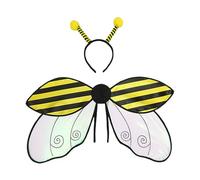 Genérico Ladybug Bee Wings | LadybirdBugs Disfraz Kids | Lady Bird Cosplay Disfraz Ala con diadema abejas | Bees Fairy Wings Masquerada Disfraces para Navidad Partidas de Halloween Cosplay