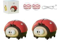 Genérico Ladybug Suspended Ball Toy,Rechargeable Sensory Development Flying Plaything,Anti-Collision Interactive Floating Ball,Safe Lightweight Build,for Flying Fun Adventures (2PCS,Red)