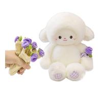 Genérico Lamb Bouquet (Rose Bouquet with Lamb Plush Toy) - Creative Magnetic Flower-Holding Lámb Doll | Rose Bóuquet Transforms Into A Hat Plush Toy | Cute Birthday Gift For Girls,