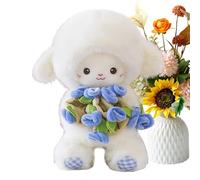 Genérico Lamb Bouquet (Rose Bouquet with Lamb Plush Toy) - Creative Magnetic Flower-Holding Lámb Doll | Rose Bóuquet Transforms Into A Hat Plush Toy | Cute Birthday Gift For Girls,