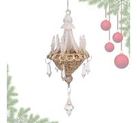 Genérico Lampadario Decorativo Natalizio - Addobbo Albero Di Natale in con Ciondoli Brillanti | Decorazione Artistica con Filo Appeso per Casa Chalet Ristorante Bar Sala Interna