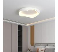 Genérico Lámpara colgante, Candelabro inteligente moderno for dormitorio, sala de estar, cocina, estudio con Control remoto, anillo redondo, lámpara LED techo, luz for el hogar(White 52CM,Cool white)