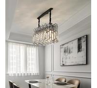 Genérico Lámpara colgante, Lámpara colgante de cristal lujo, luz posmoderna, for sala estar, modelo diseñador, lámpara restaurante moda alta gama for el hogar(8 Bulbs long,Cool white)