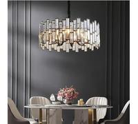 Genérico Lámpara colgante, Lámpara colgante de cristal lujo, luz posmoderna, for sala estar, modelo diseñador, lámpara restaurante moda alta gama for el hogar(6 Bulbs round,Cool white)
