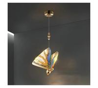 Genérico Lámpara colgante, Lámpara colgante moderna y sencilla con forma de mariposa, LED, for sala estar, comedor, candelabro una sola cabeza, acrílico, insecto(Multi colors)