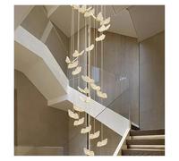Genérico Lámpara colgante, Lámpara de araña LED con forma mariposa giratoria for escalera, for ático, villa, dormitorio, sala estar, hotel, dúplex(Dimmable with Remote,24 heads)