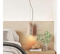 Genérico Lámpara colgante, Luces colgantes de travertino LED modernas, lámpara colgante piedra amarilla Natural for cabecera, decoración interior, iluminación for dormitorio, sala estar y comedor