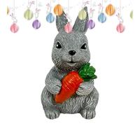 Generico Lámpara con forma de conejo, lámpara de conejo de resina - Noche portátil con forma de animal - para dormitorio de niñas y niños, primavera, interiores, dormitorio, casa, estudio, mesita de