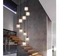 Genérico Lámpara de araña cristal moderna for decoración del hogar, lámpara colgante escalera, luces colgantes for sala estar, iluminación Interior,Luz colgante(12 head,Cold White)