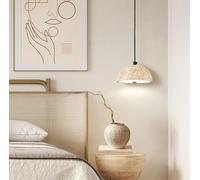 Genérico Lámpara de araña estilo crema for restaurante Yellow Cave, retro nórdico, ideal for mesita noche(Rising and falling,Neutral Light)