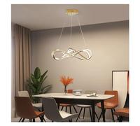 Genérico lámpara de araña, Lámpara colgante LED moderna compatible con sala de estar, dormitorio, comedor, cocina, bar, arte negro, curva, control remoto, lámpara colgante for cocinas(Gold,52cm)
