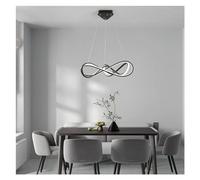 Genérico lámpara de araña, Lámpara colgante LED moderna compatible con sala de estar, dormitorio, comedor, cocina, bar, arte negro, curva, control remoto, lámpara colgante for cocinas(Balck,52cm)