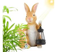 Generico Lámpara de conejo - Farol de resina resistente a la intemperie para decoración de Pascua, decoración de jardín para patio, exterior, impermeable, para patio, césped, porche