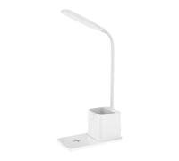 Genérico Lámpara De Escritorio Brillante | Lámpara LED De Mesa Con Carga Inalámbrica - Iluminación Portátil Para Móvil Cuidado Visual Y Portalápices Para Oficina Hogar Dormitorio