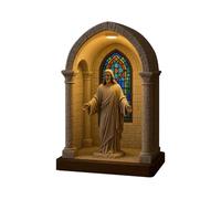 Genérico Lámpara de Estatua LED de Virgin Mary - Decoración devocional | Soft Glow Nightlight hechado por Resina Duradera Dormitorio, Biblioteca, Dormitorio, cafetería, rincón de Lectura, Navid