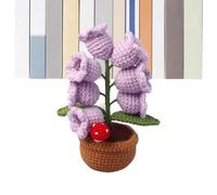 Genérico Lámpara De Flores De Ganchillo | Decorativa Maceta con Flor Artificial que y Es - Iluminación Nocturna De Ambiente De Ganchillo,Para Mujeres, Mamá, Hija, Novia y