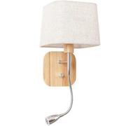 Genérico Lámpara de pared europea LED de lino macizo E27, lámpara de pared simple, compatible con lectura en estudio, sala de estar, comedor, cocina, dormitorio y otra iluminación, Lámpara colgante