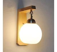Genérico Lámpara de pared Lámpara de pared de tronco sólido moderna, lámpara de pared de vidrio Lámpara de noche Pasillo Pasillo Escalera Estante Aplique de pared Iluminación decorativa,lampara araña