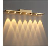 Genérico Lámpara de pared, moderna lámpara espejo LED lujo cobre for interior, porche, pasillo, decoración, luces largas, tocador, lavabo, baño, Araña de luces