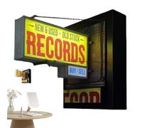 Genérico Lámpara de Pared Retro Vinilo - Aplique de Pared LED para Tienda de Discos | Letrero Amarillo Llamativo Iluminación Decorativa Para Salón Dormitorio Café