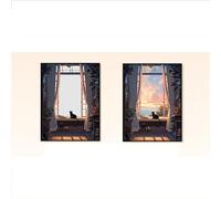 Genérico Lámpara De Pintura con Altavoz, Pintura con Luz Y Sonido, Marco De Fotos De Aleación De Aluminio, Luz De Noche para Mesita De Noche, Diseño De Cavidad De Sonido Completamente Cerrada