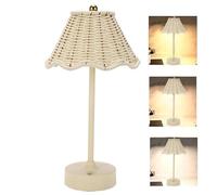 Genérico - Lámpara de ratán - 120 inalámbrico recargable, decoración de ratán ajustable, lámpara de escritorio, para mesilla de noche, oficina, sala de estar, lectura, cocina