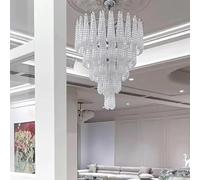 Genérico Lámpara de techo, Actualice su hogar con exquisitos candelabros elaborados vidrio azul función de atenuación que cuelgan sobre la sala estar(Natural Light,87cm*65cm)