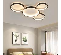 Genérico Lámpara de techo, Candelabros de techo LED modernos con decoración Control remoto, lámpara anillo for el hogar, accesorios iluminación for sala estar, dormitorio y comedor(C 4 lights)