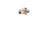 Genérico Lámpara de techo, Creative Teacup Downlight Corridor Aisle Light Porch Small Ceiling Cream Wind Dessert Cake Shop Beautiful Decorative Lamp(Add chassis)