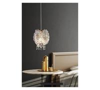 Genérico Lámpara de techo, French-Style Light Luxury Pendant For Master Bedroom Bedside Study Nordic Minimalist Warm And Romantic Crystal Wall Lamp(Change,Small chandelier)