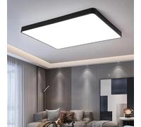 Genérico Lámpara de Techo Interior Plafon de Techo Led Moderna Cuadrada de 78 W con Control Remoto Regulable para Comedor Sala de Estar Cocina Dormitorio Oficina (Negro 65 cm)