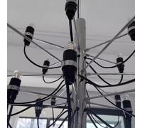 Genérico Lámpara de techo, Italian Designer Residential Staircase Chandeliers Living Room High Rise Villa Dining Table LED Lighting Fixtures(18 Heads,CHROME_WARM)